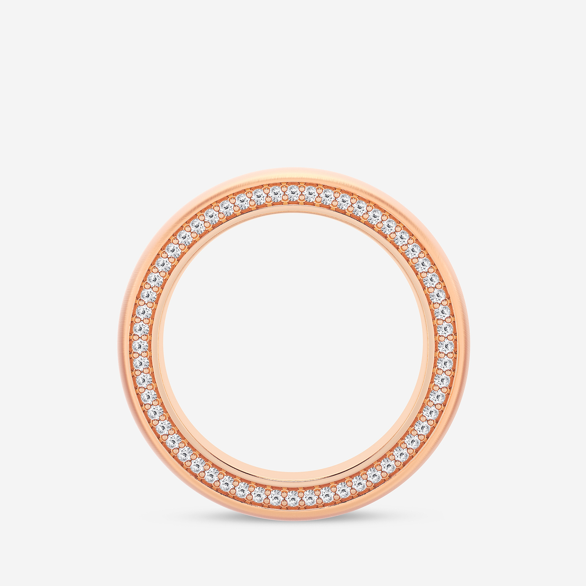 Additional Image 1 for  2/3 ctw Round Lab Grown Diamond 7mm Domed Satin Finish Eternity Band